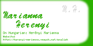 marianna herenyi business card